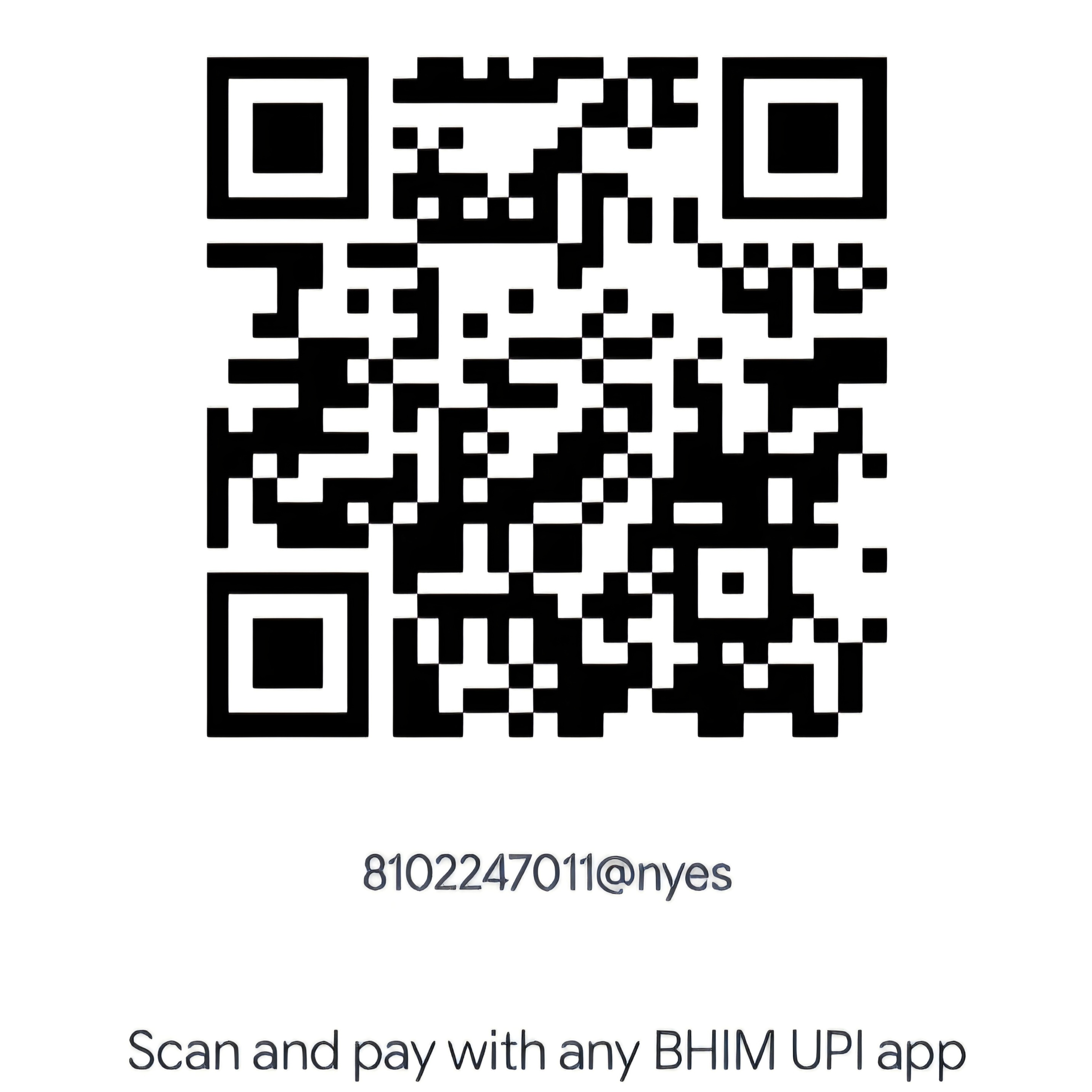UPI Payment QR Code for PHENIXMAX entry fee